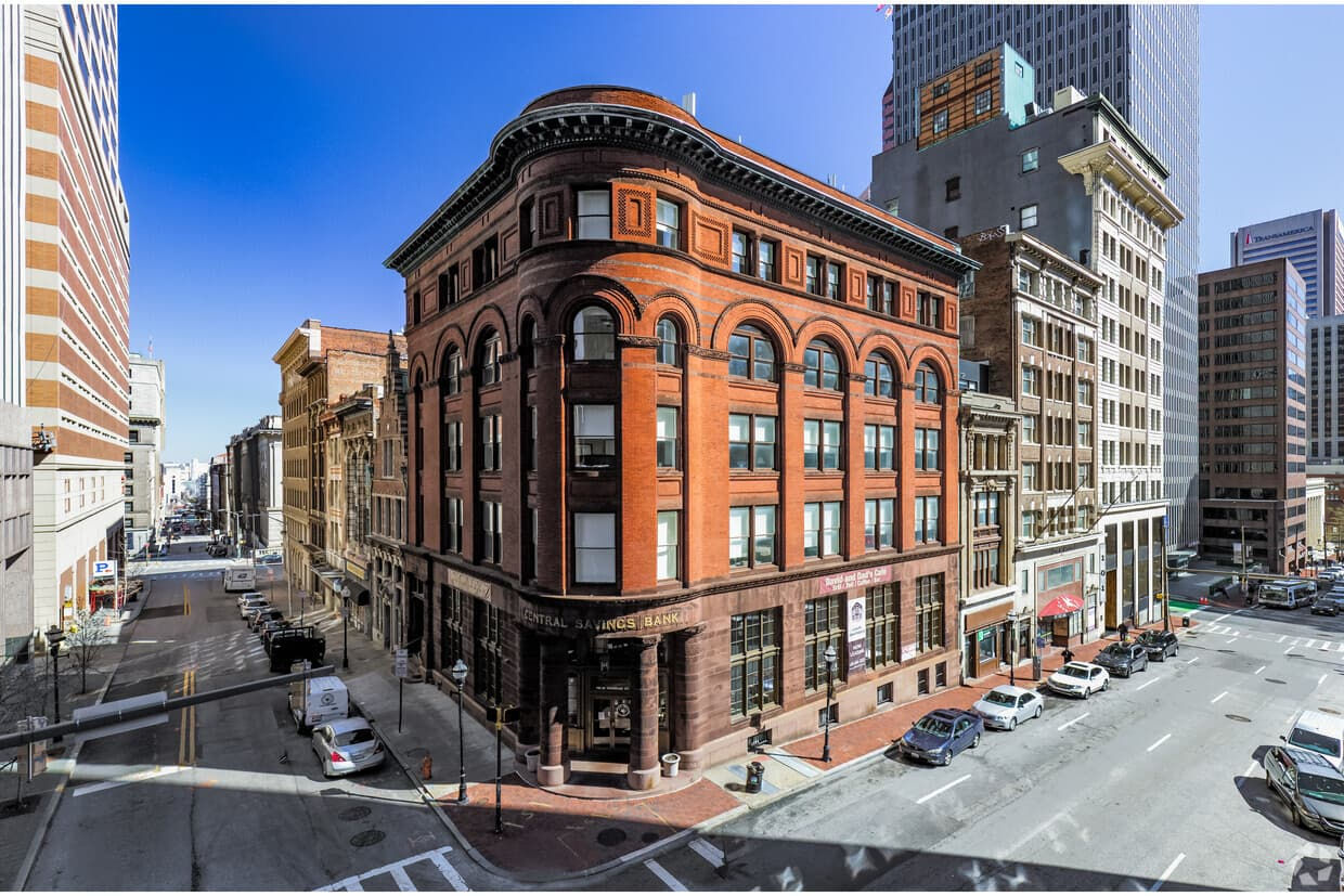 The Vault, the historic Central Savings Bank building on Charles Street in downtown Baltimore